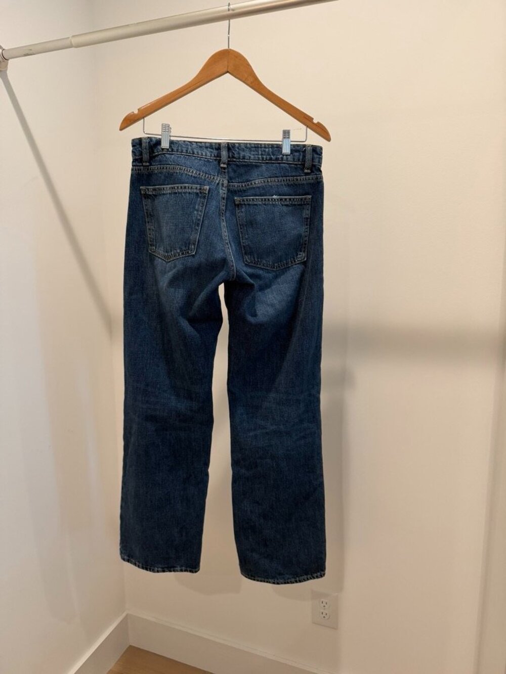 Zara TRF LOW-RISE WIDE LEG JEANS Navy blue - 28 (US 6) - Picture 4 of 4